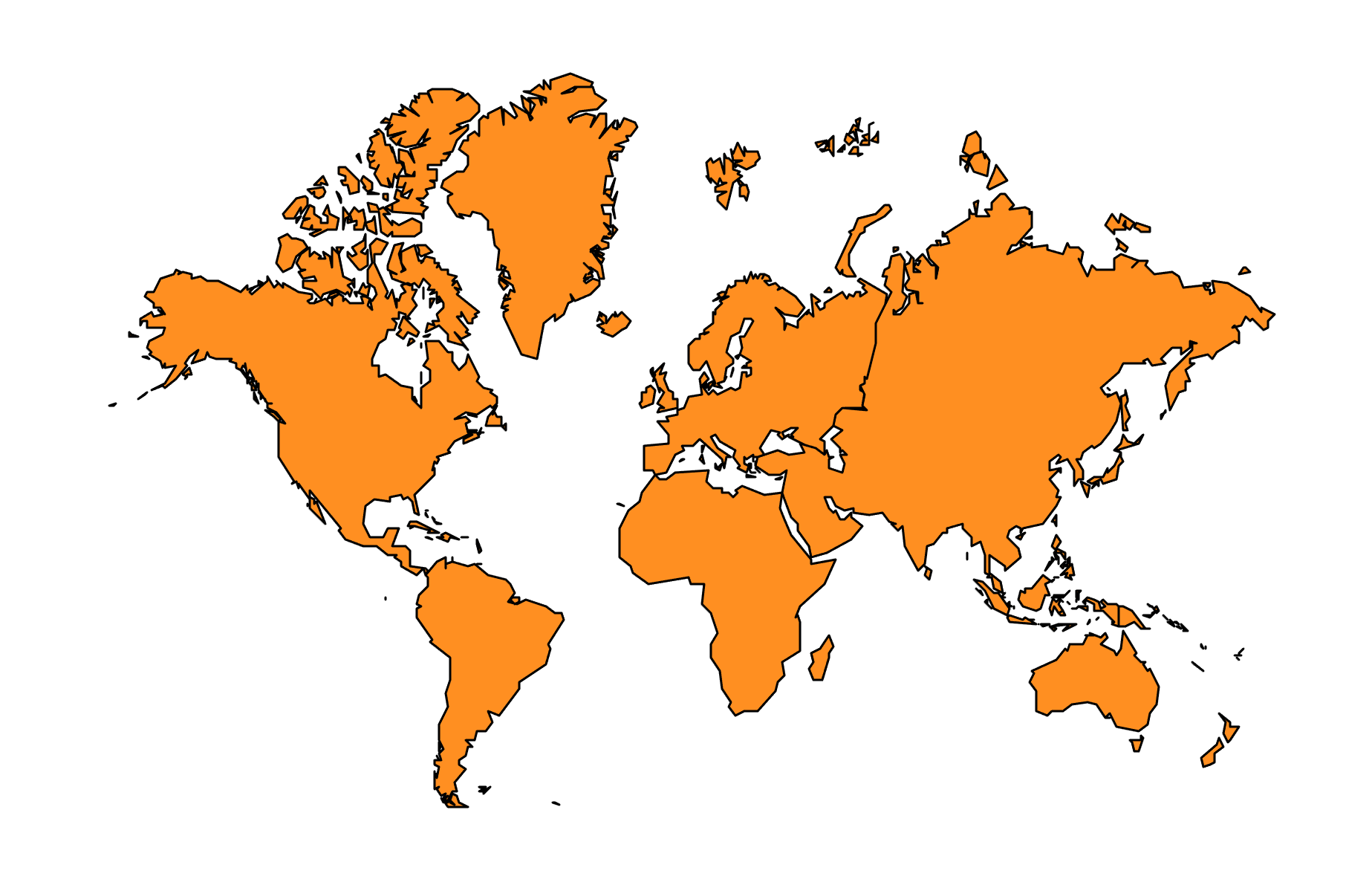 Statistics by region world map